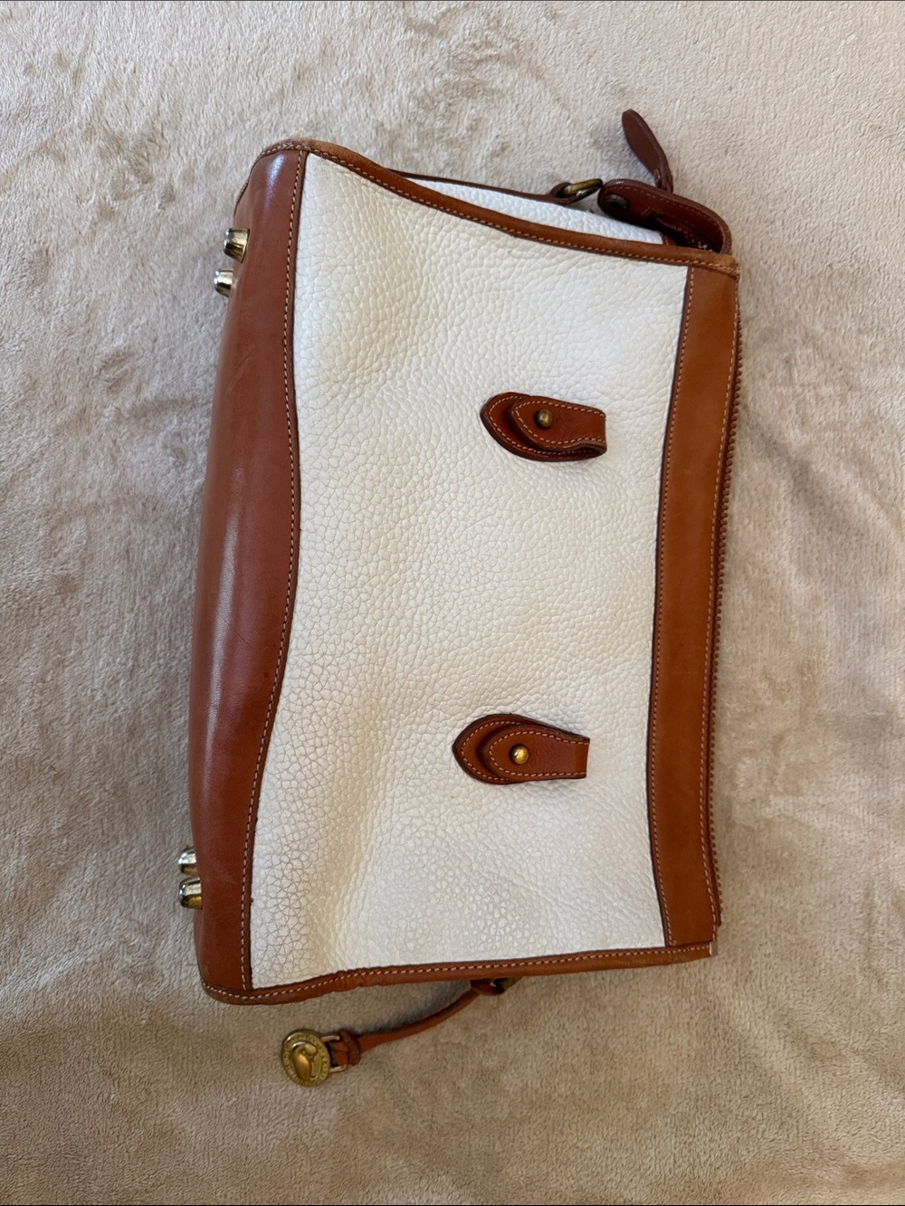 Dooney and Bourke White And Tan Purse - Picture 4 of 10